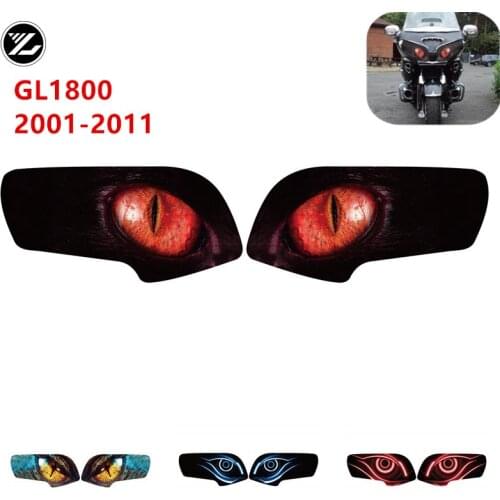 For Honda GL1800 GOLD WING 2001-2011 Motorcycle Accessories Front Fairing Headlight Guard Sticker Head light protection Sticker
