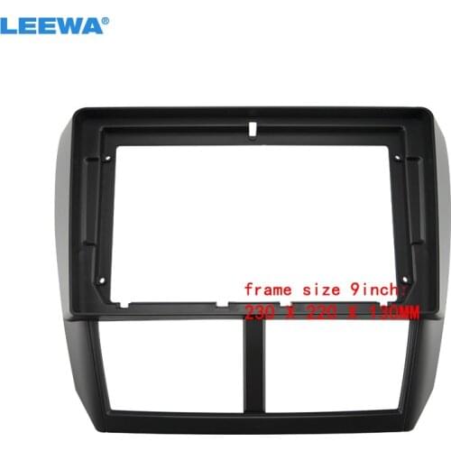 LEEWA Car 2Din Audio Face Plate Fascia Frame For Subaru Forester/Impreza 9" Big Screen Radio Stereo Panel Dash Mount Refitting