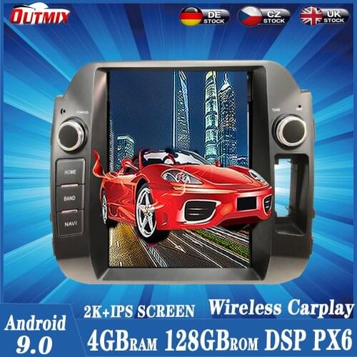 Tesla Style Android 9.0 128GB Car Radio GPS Navigation For Kia Sportage 2011-2016 Auto Multimedia Player Stereo Head Unit DSP