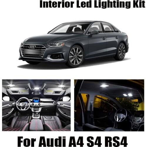 For Audi A4 S4 RS4 B5 B6 B7 B8 1996-2015 Perfect White Canbus Error Free LED bulb interior dome map overhead light Kit