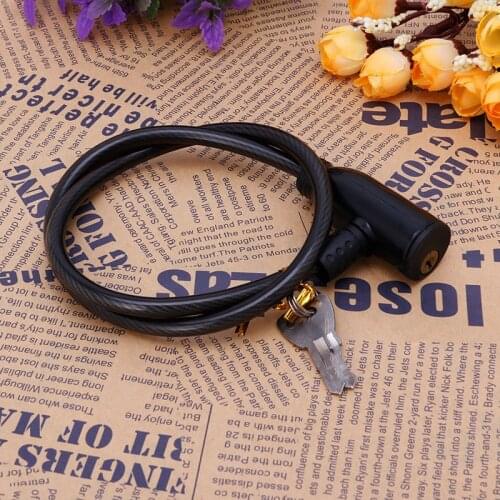 E9LE 8x640MM Cycling Cable Anti-Theft Bike Bicycle Scooter Safety Lock With 2 Keys