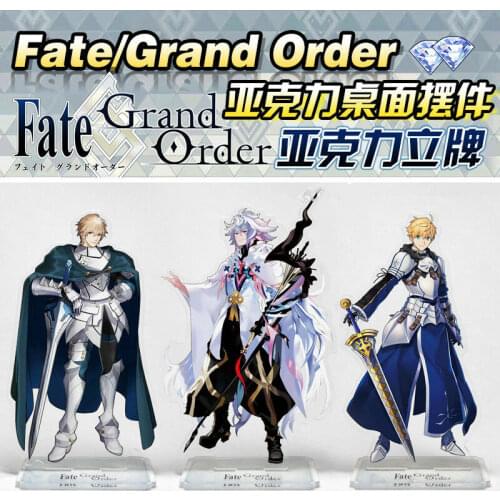 FGO Fate Grand Order Chulainn Merlin Arthur Acrylic Figure Decal Desk Stand desktop place adom gift creative cosplay cute rare