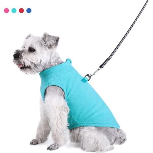 Polar Fleece Pet Dog Clothes Winter Warm Pet Vest Zipper Jacket Coat For Small Medium Dogs Cats Pug Chihuahua Ropa Para Perros
