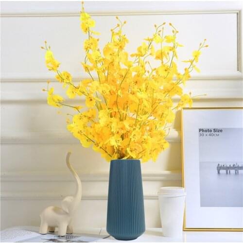 Nordic Style Hydroponic Plant Imitation Porcelain Plastic Origami Vase Bottle Dried Flower Arrangement Living Room Office Decora