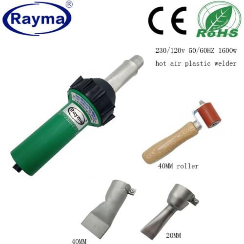 Hotsale hot air tarpaulin welder with roller 40MM flat nozlle and 20MM flat nozzle