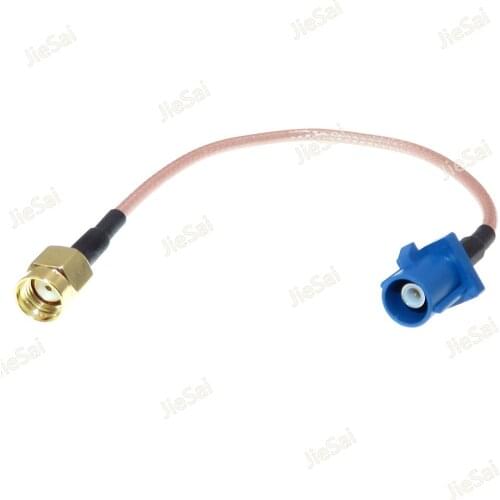 Fakra Blue C Type Male Plug To SMA Male Adapter RG316 Cable GPS Antenna Extension Connection Wire 15cm