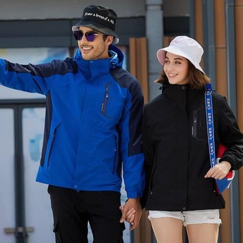 Hiking jacket Men and women Ski jacket Fleece liner Thermal raincoat Winter Outdoor mountaineering Waterproof Windproof Parka