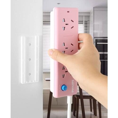 Wonderlife Socket holder wall-mounted plug-in type movable home free punching wall hanging