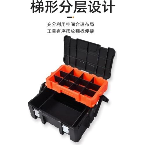 Electrician Portable Tool Box Hardware Set Plastic Tools Case Professional Garage Caixa De Ferramentas Workshop Storage EA60GX