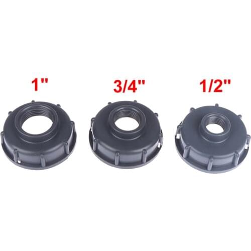 Durable S60X6 Coarse Threaded Cap 60mm Female thread to 1/2",3/4",1" Adaptor Connector IBC Tank fittings IBC Tank Adapter