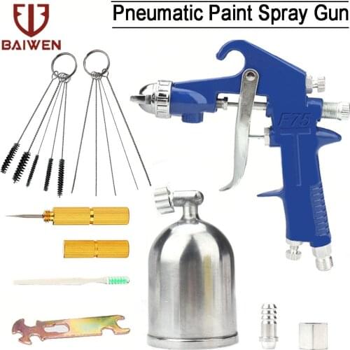 1.5mm Nozzle F-75 Professional Mini Paint Spray Gun HVLP Air Brush Power Tool For Painting Car Aerograph Pneumatic Gun