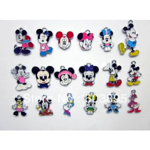 R4659! Christmas Wholesale lots 100PcsXSilver-tone Mix Unique Enamel Charms Pendants