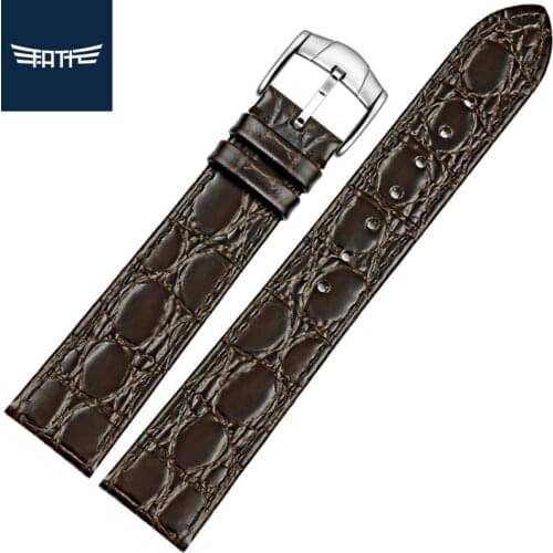 FATT Women Genuine Leather High Quality Watch Strap For Longines With Pin Buckle 13mm 18mm