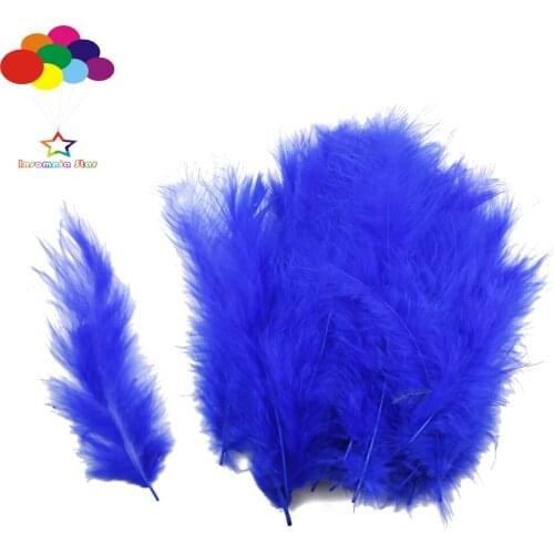 Sapphire Macarons Color Turkey Feathers 100 Pcs Diy Fluff Imported for Wave Ball Gift Box Dream Catcher Material