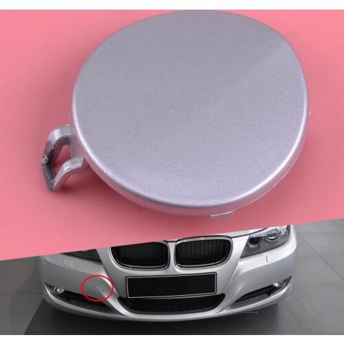 Silver Front Bumper Tow Eye Hook Cap Cover Fit for BMW 3 E90 E91 LCI 2009 2010 2011 51117207299