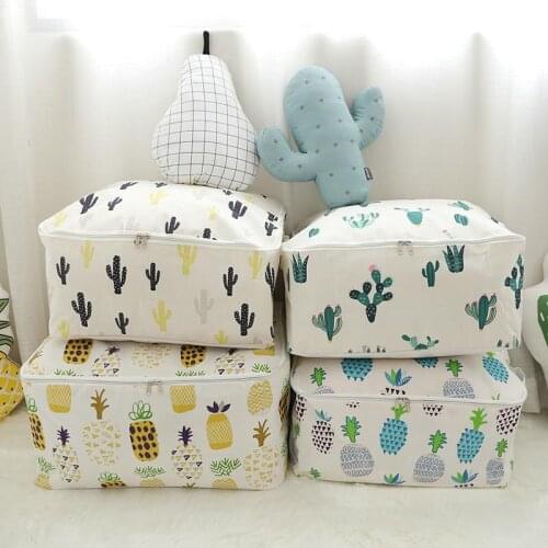 Foldable Container Storage Cotton with Waterproof Coating Travel Bag Organizer Quilt Blanket Overcoat Lady Portable Mom Baby Bag