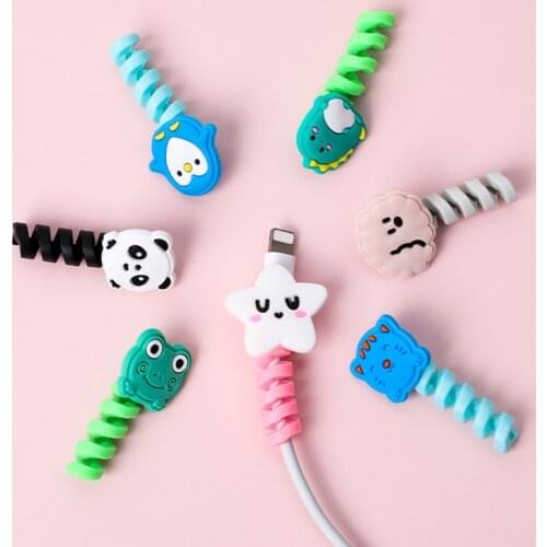 Lovely Cable Protector Winder For USB Charging Data Cable Wire Protection Cover Protect Case Cartoon Cord Cable Organizer Hot