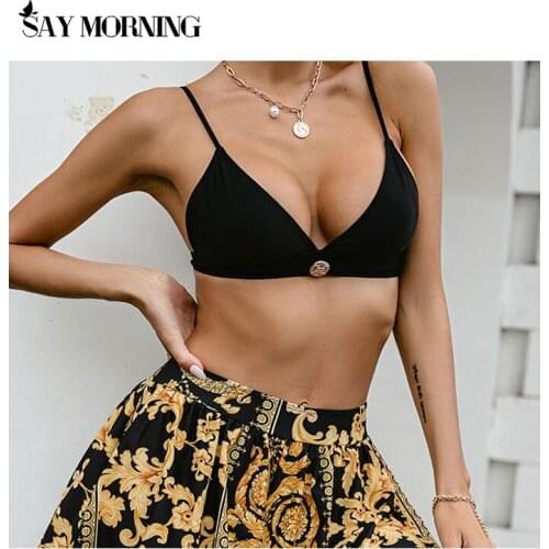 SAY MORNING Swimsuit Split Skirt Style Wirefree Support Sexy Push Up Womens Swimwear Bikini Set New 2021 Beachwear Bathing Suit