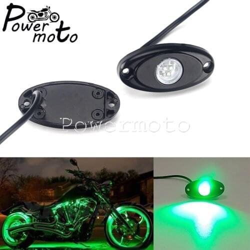 1 Pair ATV/UTV Motorcycle 9W LED Single Lamp Accent Rock Light Running Light For Harley Touring Cruiser Off-Road SUV Truck Jeep