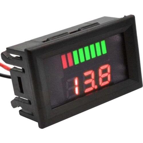 12V-60V LED Lead-acid Digital Battery Capacity Indicator Charge Tester Voltmete X5O8