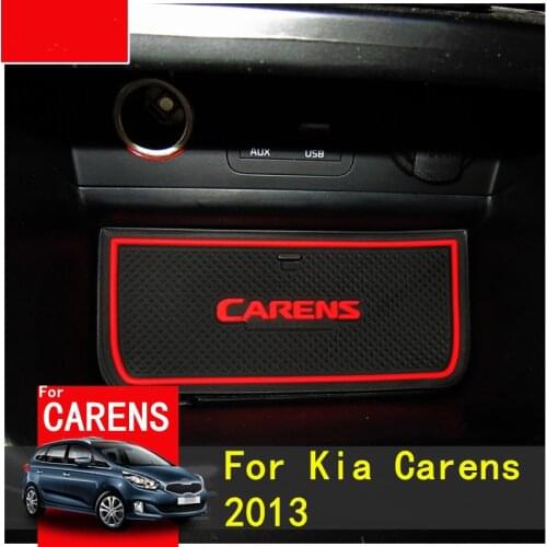 3D Rubber Mat Door Slot Pad Cup Cushion Groove Mat Lnterior Anti Slip Mat For Kia Carens 2013 Car Accessories