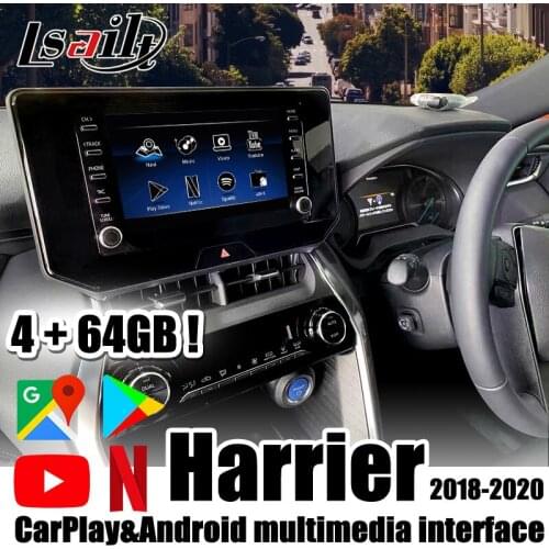 4GB Lsailt CarPlay&Android multimedia interface for Toyota Harrier 2018-2020 Navigation box in RAV-4, Yaris , Avalon,Corolla