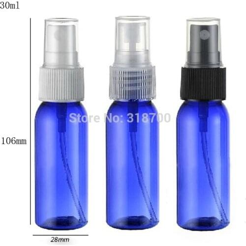 50 x 30ml Round Shoulder Plastic Perfume Bottle, Blue Plastic Spray Bottle,cosmetic packaging, cosmetic container