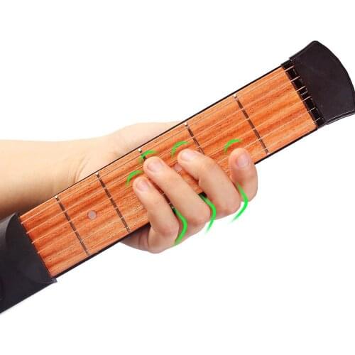 6 String 6 Fret Model Portable Pocket Guitar Neck Chord Trainer Guitar Practice Tool for Trainer Beginner guitar accessories