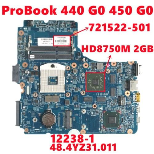 721522-501 721522-601 721522-001 For HP ProBook 440 G0 450 G0 Laptop Motherboard 12238-1 With 216-0842000 DDR3 100% Test Working