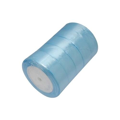 Satin Ribbon, Light Blue, about 25mm wide, 25yards/roll, 5rolls/group, 125yards/group