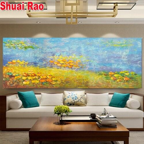 Large 5d diy diamond painting Vintage lotus full square round diamond embroidery Cross Stitch Famous paintings Wall Art