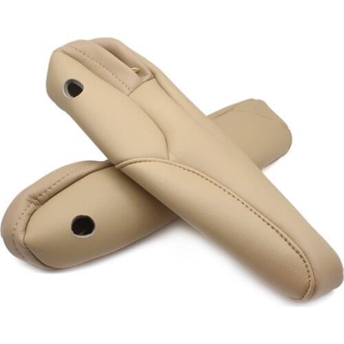 Inner Seat Cover For Honda CRV 2007 2008 2009 2pcs Beige Left + Right Microfiber Leather Front Seat Armrest Handle Cover Trim