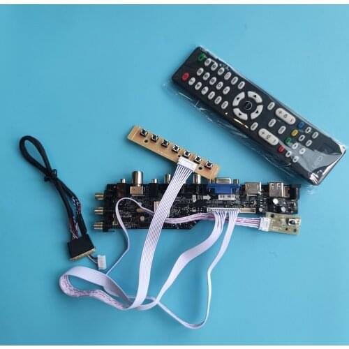 Kit For LTN140AT16-201/LTN140AT16-D01 VGA LED HDMI controller board digital 1366X768 40pin Signal WLED remote DVB-T2 TV LVDS USB
