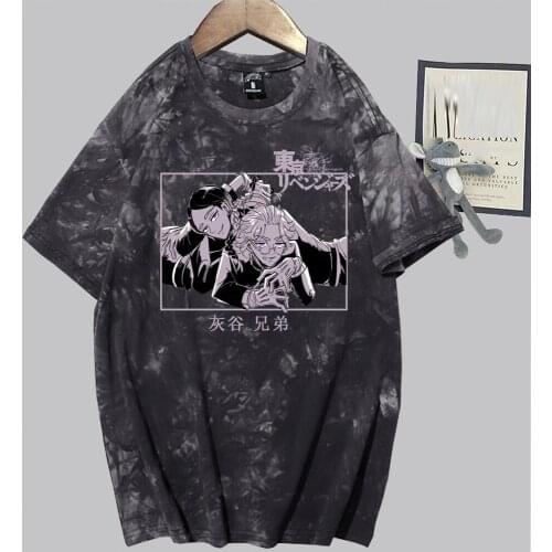 Tokyo Revengers T-Shirt Harajuku Anime Haitani Ran Haitani Rindo T-shirt Clothes Hip Hop Tops Tees