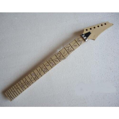 Maple fingerboard set with tree of life electric guitar neck