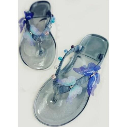 HAHAFLOWER New Arrival women shoes butterfly Flip Flops Beach Flat Shoes Out Sandals Slipper women Free Shipping