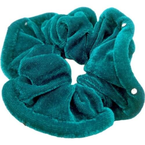 Hot Sale Rhinestone Velvet Scrunchies Hair Accessories For Women Girl Elastic Ring Tie Ponytail Holder Rubber Band