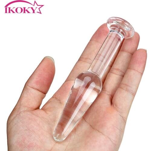 IKOKY Masturbation Sex Toys for Men Women Dildo Anal Sex Toys Butt Plug Glass Anal Plug Prostate Massager Adult Products