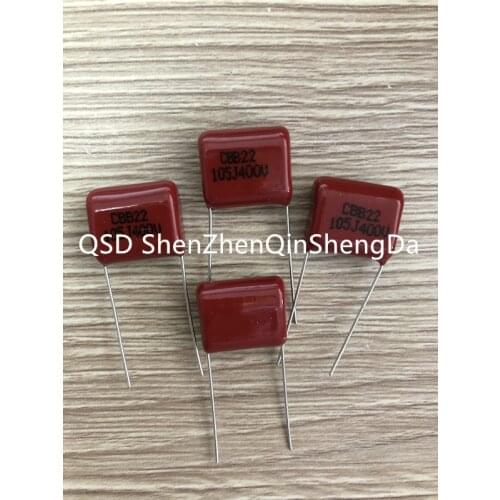 100pcs CBB capacitor 105 400V 105J 1uF 1000nF P15 CBB21 Metallized Polypropylene Film Capacitor