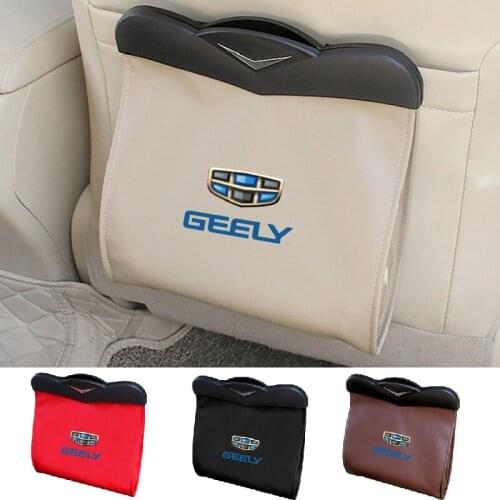 Leather Car Seat Back Storage Rubbish Bag Waterproof for Geely Emgrand EC7 EC8 X7 GE GT EV8 EX7 Vision CK GE MK Bl King Kong Gx7