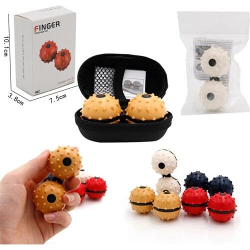 New FidgetSpinner Antistress Massage Ball With Cases LacrosseBall Stress Reliever Hand Spinner FidgetToys For Children Adult