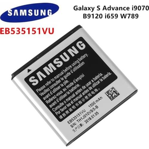 SAMSUNG Orginal EB535151VU Battery 1500mAh For Samsung Galaxy S Advance i9070 B9120 i659 W789 Replacement Phone Battery