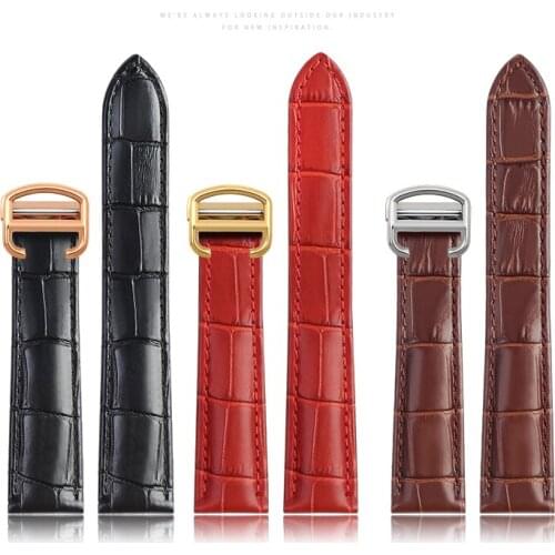 Watchband Genuine Leather Watch Strap 16/18/20mm Bracelet For Men/Woman Replace Watchbands For Tank Solo Watch Accessories