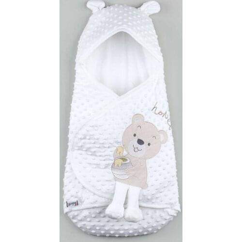 Baby Girls Boys Bear Toy Sleepwear & Robes Bag Swaddle with Bottom Opening Chickpea Embossed Soft Envelope Bed Cute Babies