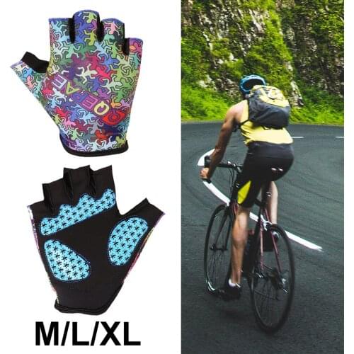 Bike Gloves Cycling Gloves Mountain Bike Gloves for Men Women with Anti-Slip Shock-Absorbing Pad, Half Finger Biking Gloves