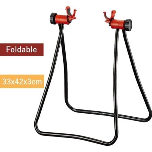 Mountain Bike Triple-cornered Vertical Foldable Stand Bike Accessories Support for Adjusting Cleaning Repairing Bicycle
