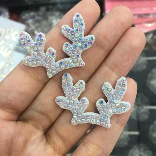 High Quality Fashion 10pcs/bag Non-woven Antlers Diamond Hairpin Children Cartoon Cute DIY Accessories