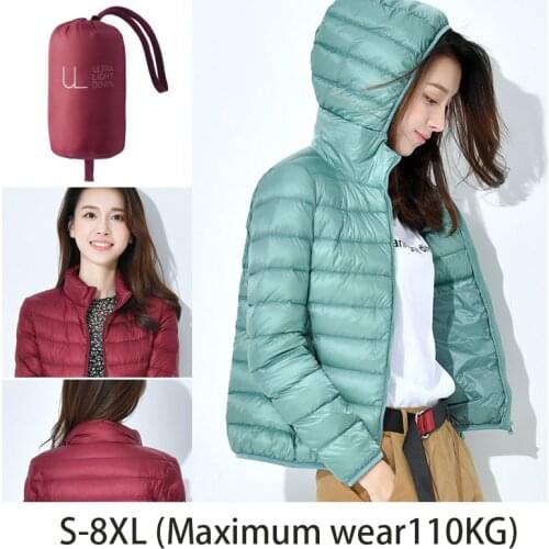 13 Colors Plus Size 5XL 6XL 7XL 8XL Womens Lightweight Packable Down Puffer Jacket Coat 2021 Winter Portable Outerwear