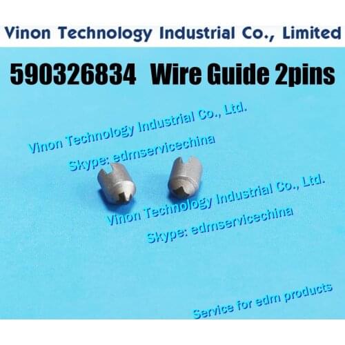 Agie 590326834 edm Wire Guide 2 PINS A305 for AC Evolution,Classic machines. AGIE 590.326.834, 326.834 Diamond Guide Set 2PCS