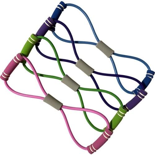 1pcs Resistance Bands 8 Word Chest Workout Sport Equipment Rubber Bands Fitness Yoga Band Training Pull Rope Gym Sports Exercise